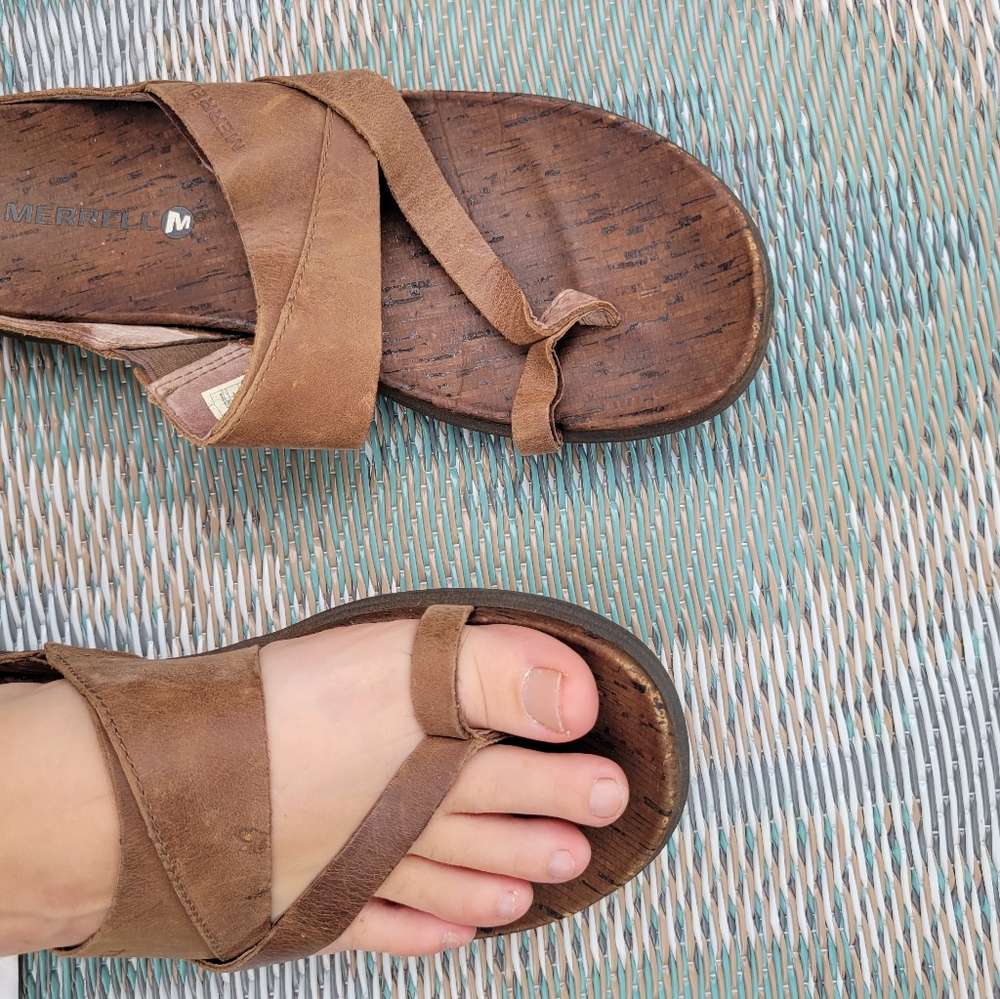 Merrell leather sandals.